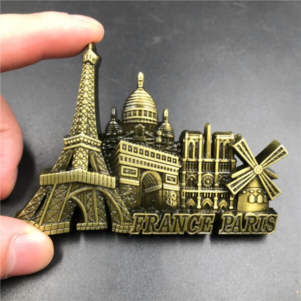 metal fridge magnets travel souvenirs wholesale large size panoramic view of paris, france