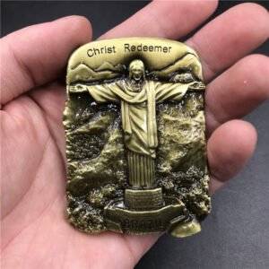 metal fridge magnets travel souvenirs oem/odm brazil jesus
