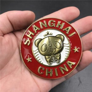 metal fridge magnets travel souvenirs oem/odm shanghai panda