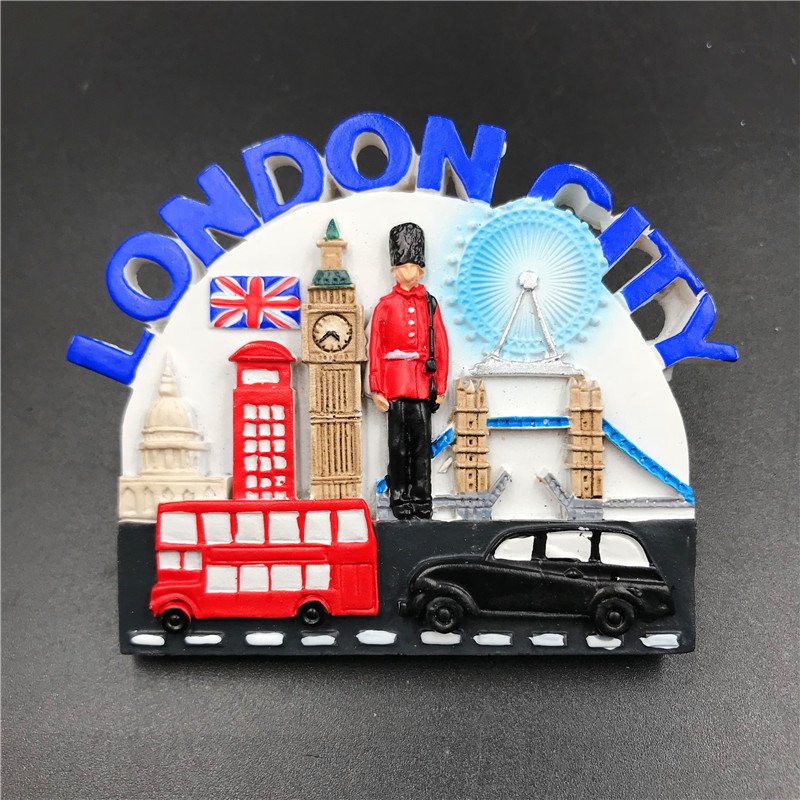 resin magnetic creative 3d refrigerator sticks london souvenir handletter iconic architecture