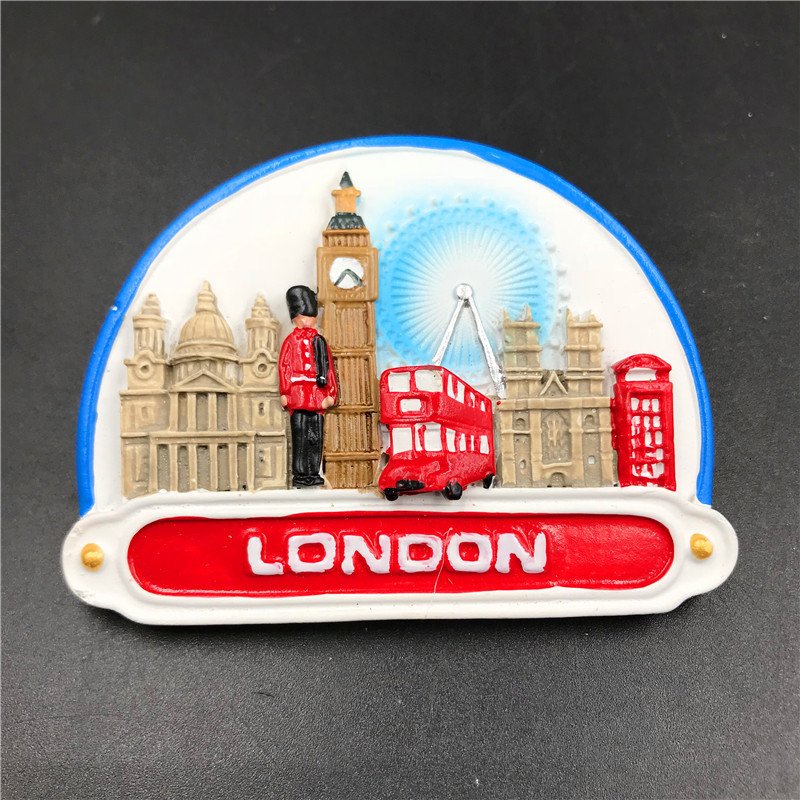 resin magnetic creative 3d refrigerator sticks london souvenir handletter iconic architecture