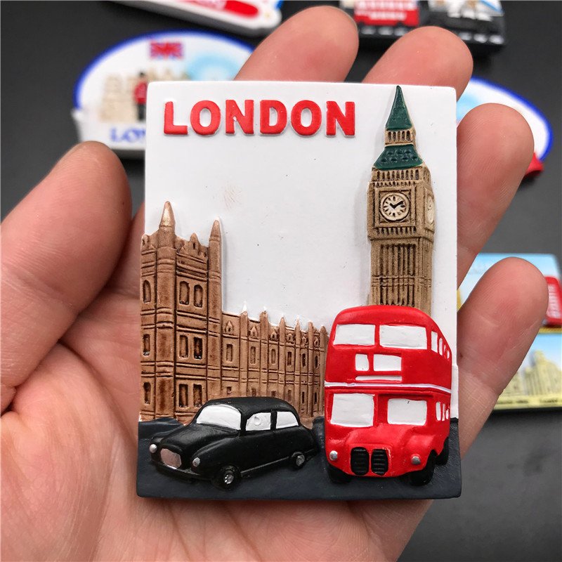 resin magnetic creative 3d refrigerator sticks london souvenir handletter iconic architecture