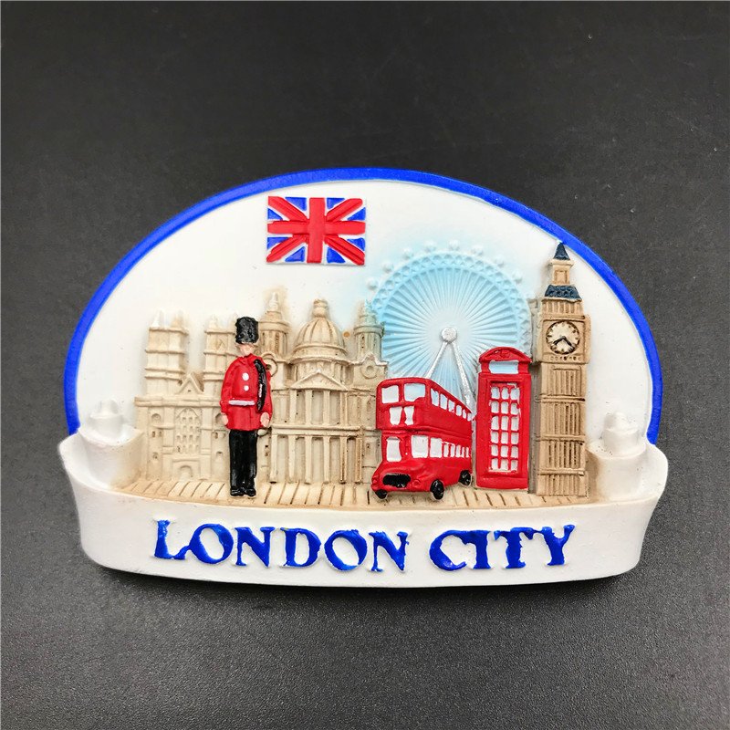 resin magnetic creative 3d refrigerator sticks london souvenir handletter iconic architecture