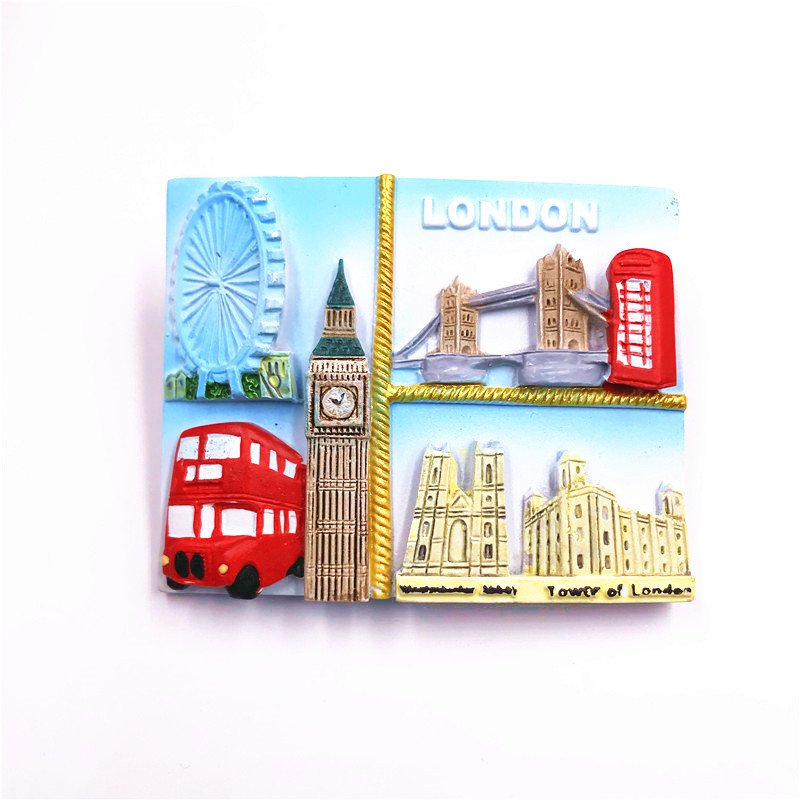 resin magnetic creative 3d refrigerator sticks london souvenir handletter iconic architecture