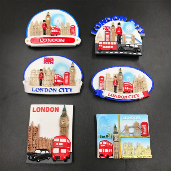 resin magnetic creative 3d refrigerator sticks london souvenir handletter iconic architecture