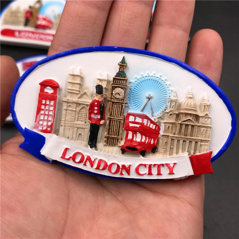 resin magnetic creative 3d refrigerator sticks london souvenir handletter iconic architecture