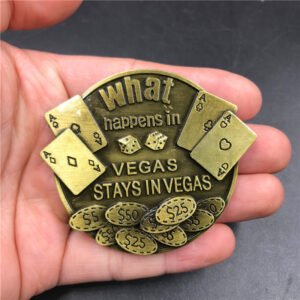 metal fridge magnets tourist souvenir factory las vegas, usa