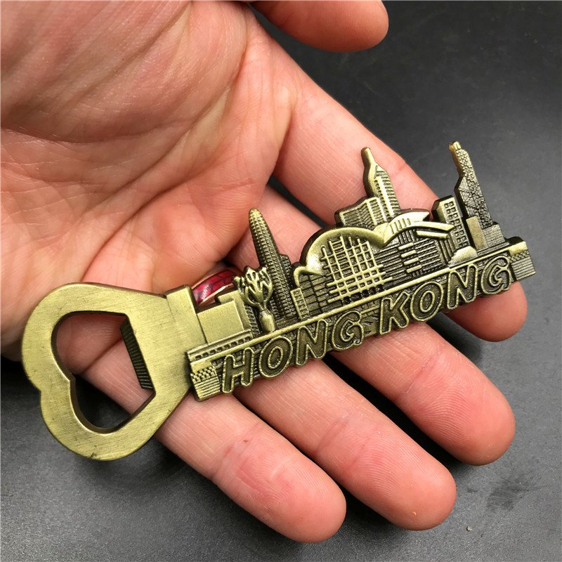 metal fridge magnets tourist souvenir factory golden gate bridge, usa