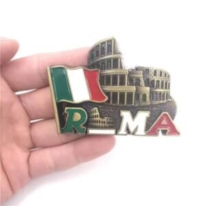 metal fridge magnets travel souvenirs wholesale italian flag