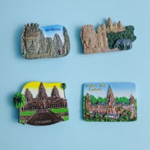 asian countries cambodia fridge magnets tourist souvenirs resin magnetic manufacturers wholesale