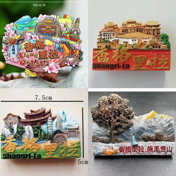 fridge magnets shangri-la tourist attractions souvenir magnets qingdao lijiang yangshuo