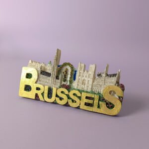 european fridge magnet wholesale l190 belgium brussels gold powder letters