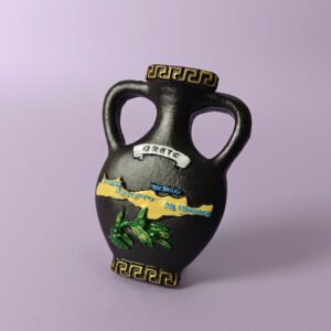 greek fridge magnet wholesale l321 greek creek island small black bottle