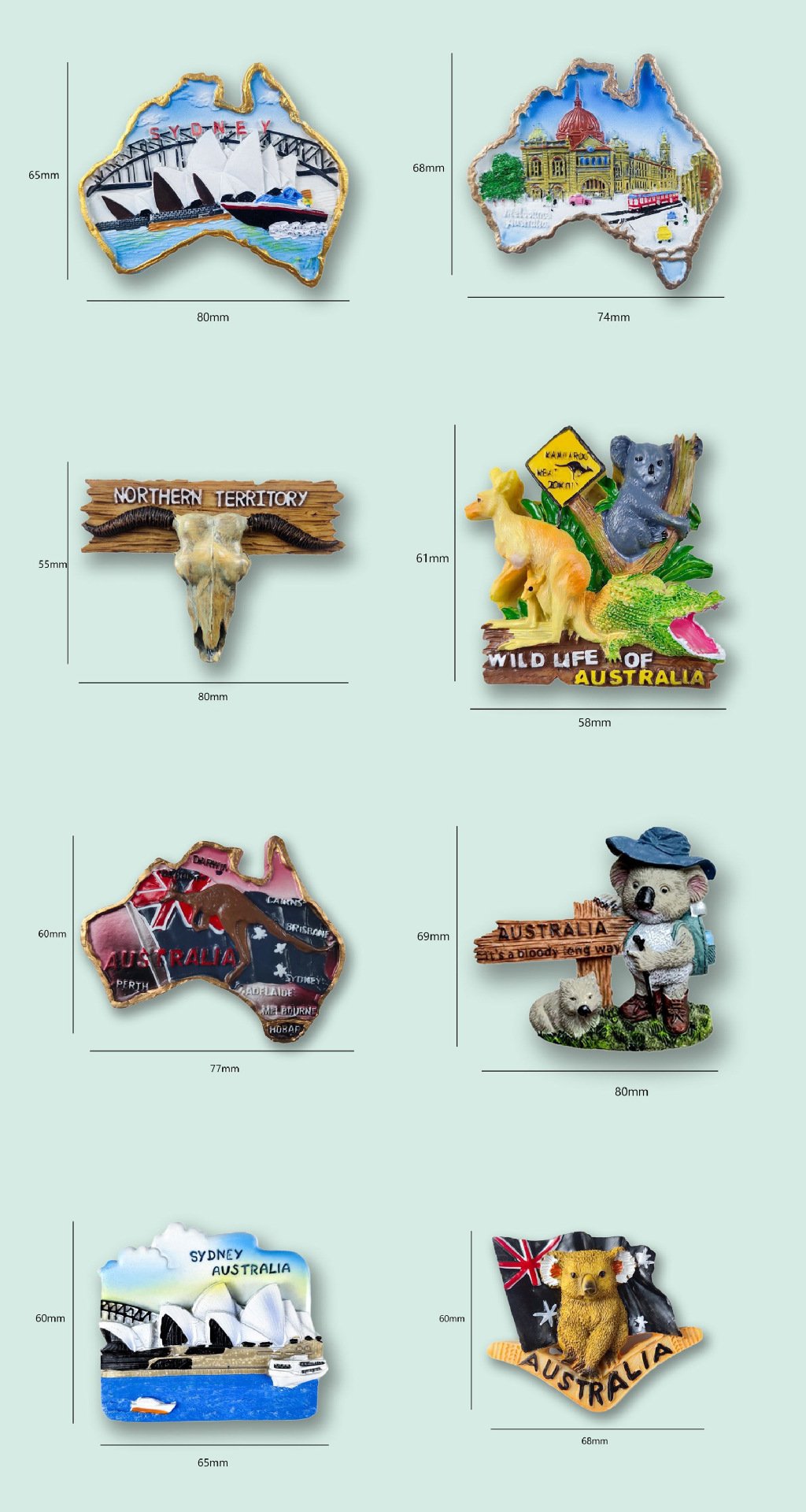 oceania refrigerator magnet tourist souvenir wholesale l288 australia three beasts oceania refrigerator magnet tourist souvenir wholesale l288 australia three beasts