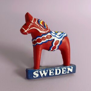 european fridge magnet wholesale manufacturer l177 swedish little red horse