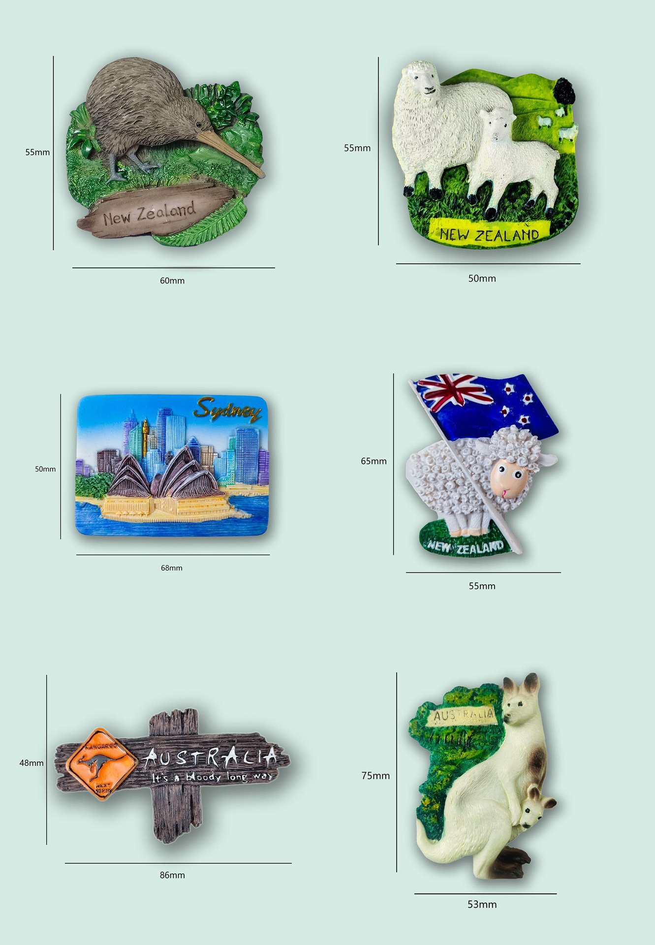 oceania refrigerator magnet tourist souvenir wholesale l288 australia three beasts oceania refrigerator magnet tourist souvenir wholesale l288 australia three beasts