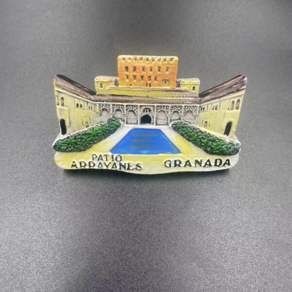 spain granada alhambra palace myrtle wood travel souvenir collectible magnetic fridge magnet