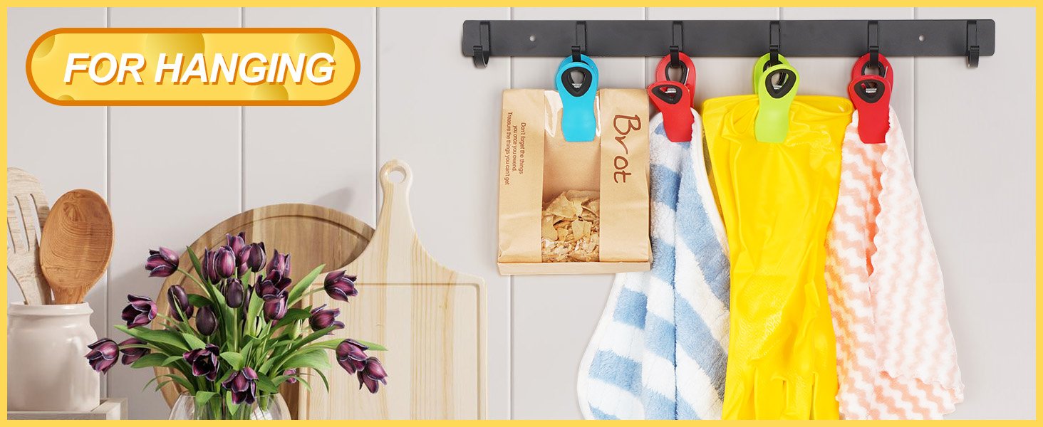 wholesale 16 pack chip clips bag clips, multicolor clips for food packages, multipurpose magnetic clips, chip clips bag clips food clips, refrigerator magnet clips chip clip, bag clips for food storage factory & supplier oem
