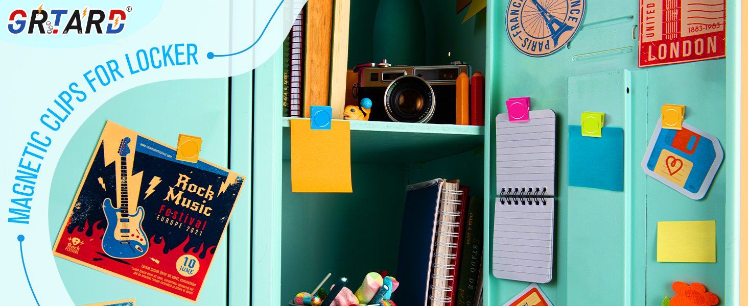 wholesale grtard 12 pack magnetic clips heavy duty, colorful strong fridge magnet clips heavy duty, metal magnet clips for fridge, clip magnets, magnetic clips for refrigerator, locker, whiteboard, home, office factory & supplier oem