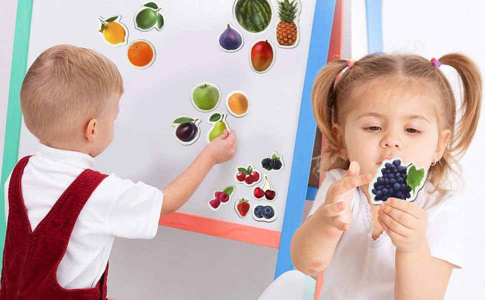 wholesale photo fruits&berries - magnets for kitchen -real large fridge magnets for toddlers- magnetic educational toys baby 3 year old baby - learning magnets for kids- kid magnets - development toys factory & supplier oem