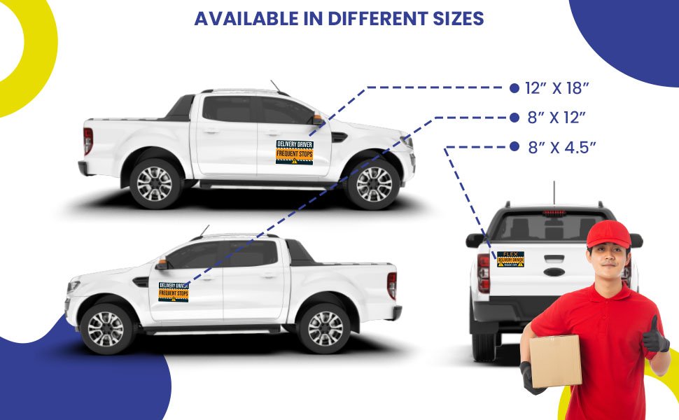 wholesale magnet me up green delivery driver frequent stops magnet decal, 5x8 inch, automotive magnet for car, truck, suv, vehicle safety sign for amazon flex delivery driver and food delivery, crafted in usa factory & supplier oem