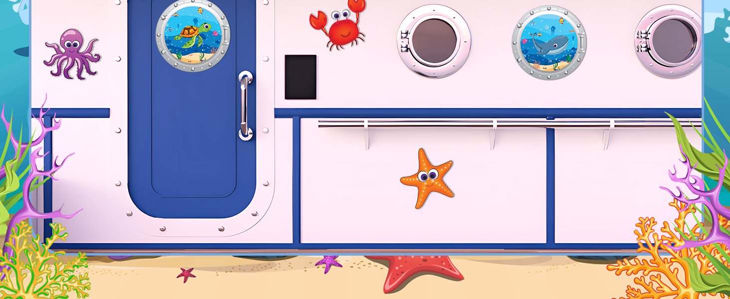 wholesale cruise door decorations magnetic - 5pcs large ocean animal cruise ship cabin door magnets decor, under the sea funny cruise magnet stickers for fridge refrigerator cars carnival party decor factory & supplier oem