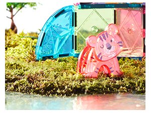 wholesale mideer animal magnetic tiles 40 pcs, magnetic building blocks for toddler 3-5, educational stack tile construction magnet block stem learning toy for kids age 3-5 4-8 factory & supplier oem