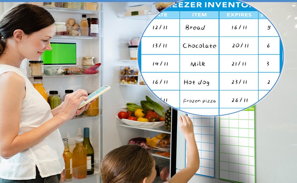 wholesale dry erase freezer inventory chart,magnetic fridge inventory trackers,2 pack food checklist,dry wipe inventory list for freezer,fridge and pantry factory & supplier oem