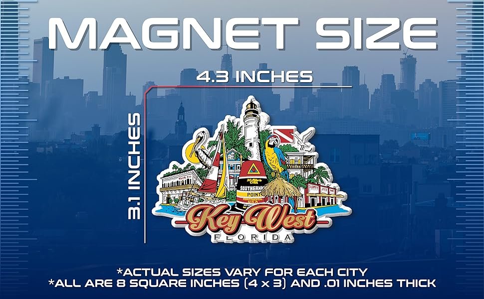 wholesale tampa, florida city magnet by classic magnets, collectible souvenirs made in the usa, 4.2