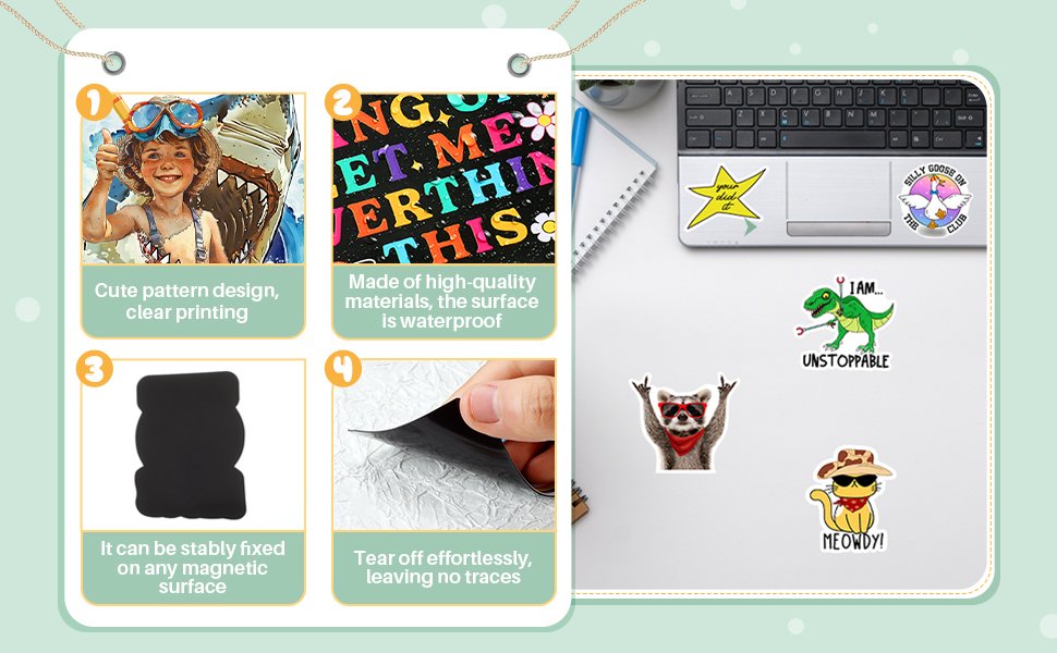 wholesale ceenna 20 pcs funny fridge magnets reusable cute animals and words fun anime refrigerator magnets for office work home car locker cabinet gifts decorations(stylish style) factory & supplier oem