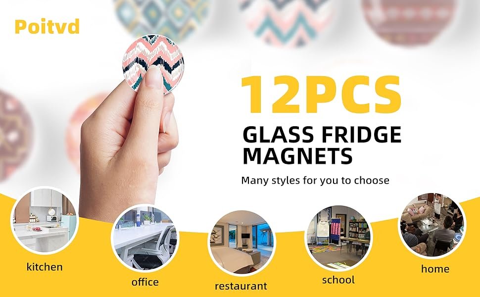 wholesale 12pcs glass strong magnetic refrigerator magnet fridge sticker,marble crystal fridge magnets decoration for crafts,fridge magnets for kitchen, office whiteboard, cabinet and dishwasher factory & supplier oem