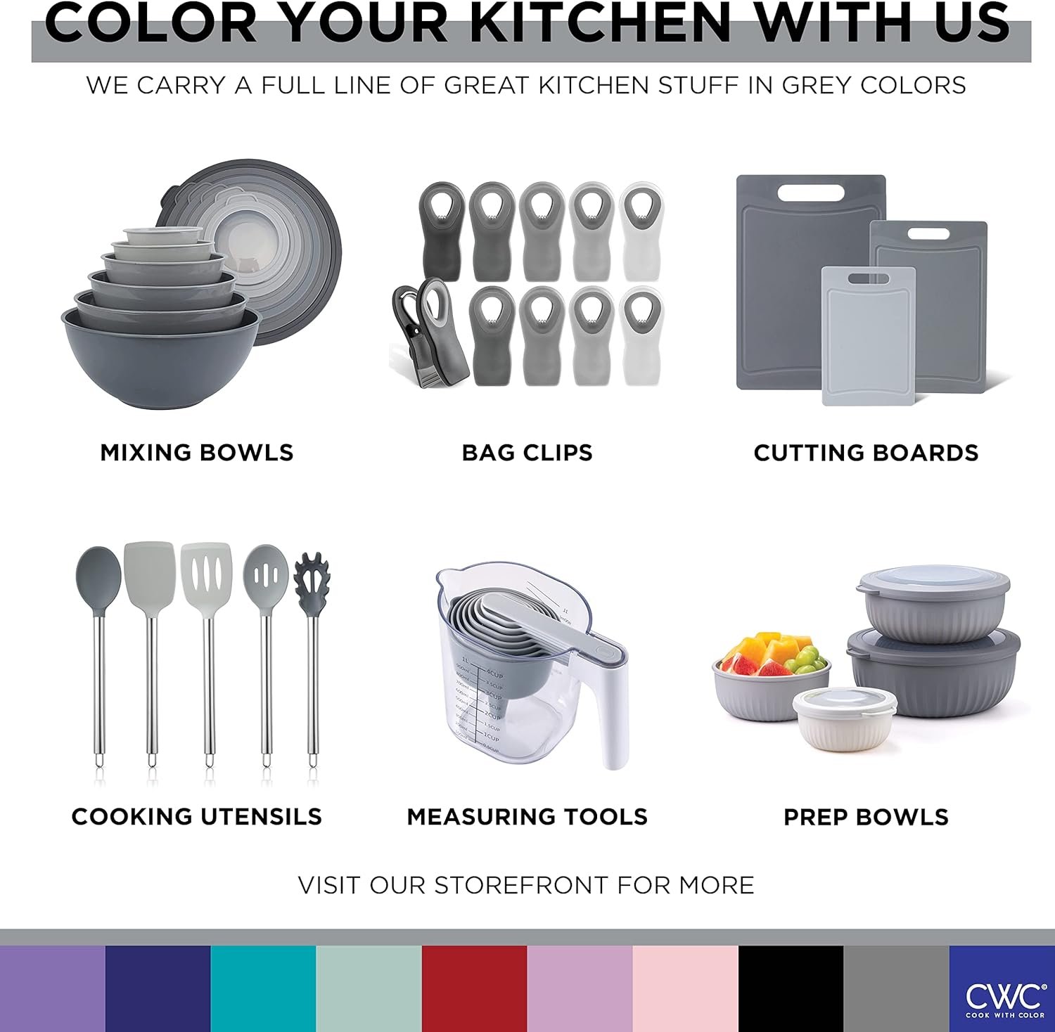 wholesale cook with color bag clips, heavy duty chip clip and refrigerator magnet clips for food storage with air tight seal grip for snack bags and food bags (grey, pack of 8) factory & supplier oem