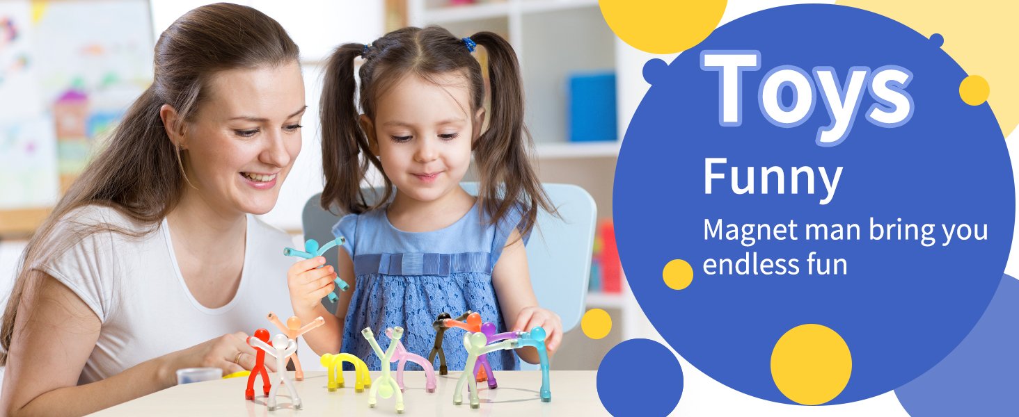 wholesale 12pcs magnetic toys, magnet men for travel toys, fridge magnets funny, cute magnets for kids and adults, magnetic people colorful mini toys for refrigerator, whiteboard, desk decoration factory & supplier oem