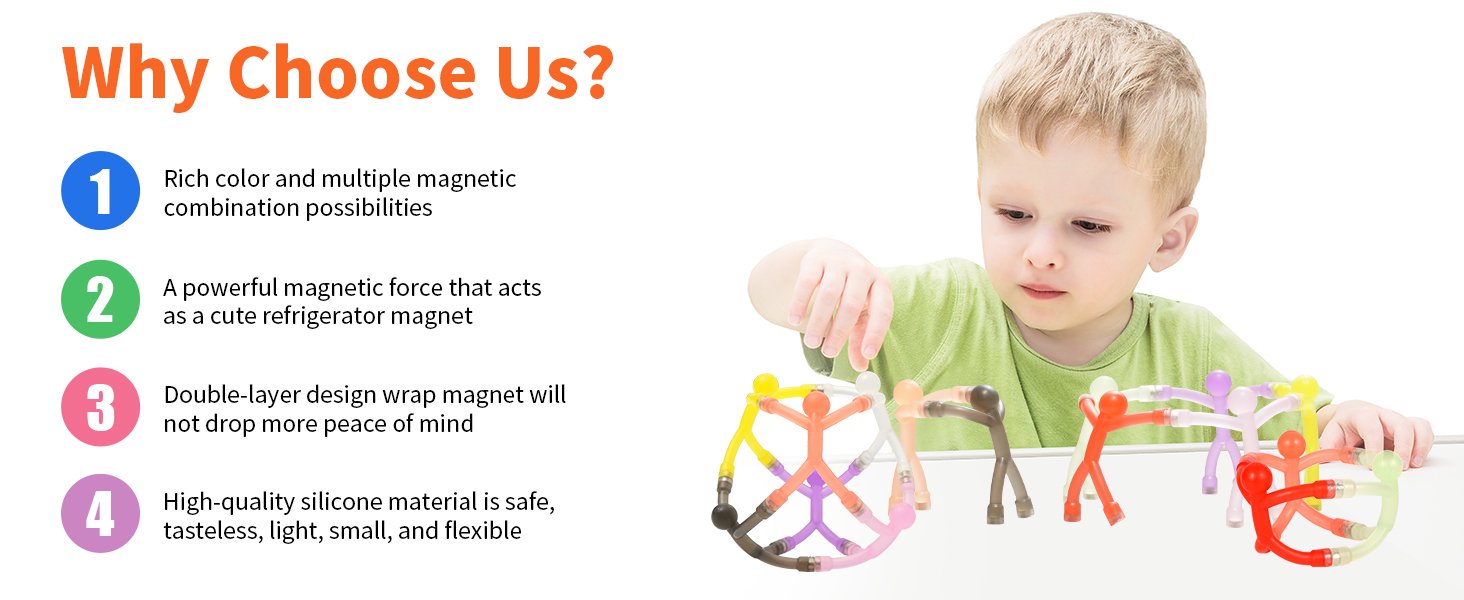 wholesale 12pcs magnetic toys, magnet men for travel toys, fridge magnets funny, cute magnets for kids and adults, magnetic people colorful mini toys for refrigerator, whiteboard, desk decoration factory & supplier oem
