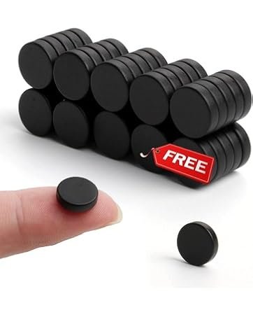 wholesale baker's dozen premium 10x4mm polished black small magnets | round brushed nickel style for fridge | whiteboard map | rare earth magnets for crafts (60) factory & supplier oem
