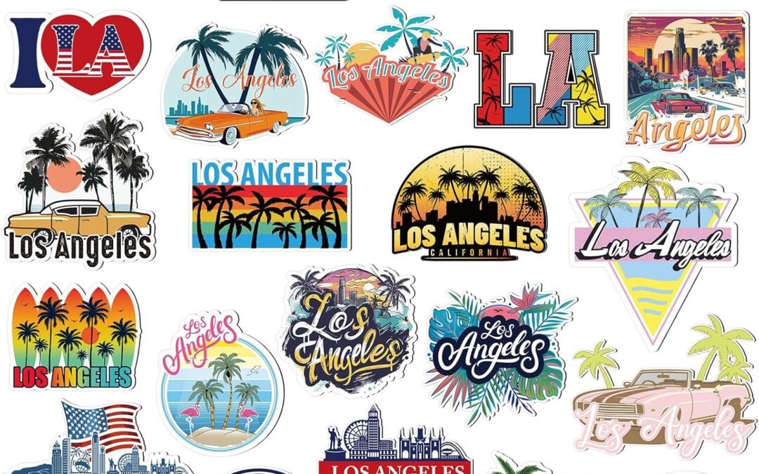 Wholesale Fabbay 25 Pcs Los Angeles Fridge Magnet Magnetic Refrigerator Stickers Los Angeles Souvenirs Gifts Refrigerator Magnets for Fridge Laptop Locker Home Decoration Accessories Factory & Supplier OEM