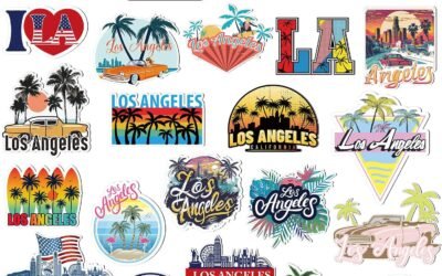 Wholesale Fabbay 25 Pcs Los Angeles Fridge Magnet Magnetic Refrigerator Stickers Los Angeles Souvenirs Gifts Refrigerator Magnets for Fridge Laptop Locker Home Decoration Accessories Factory & Supplier OEM