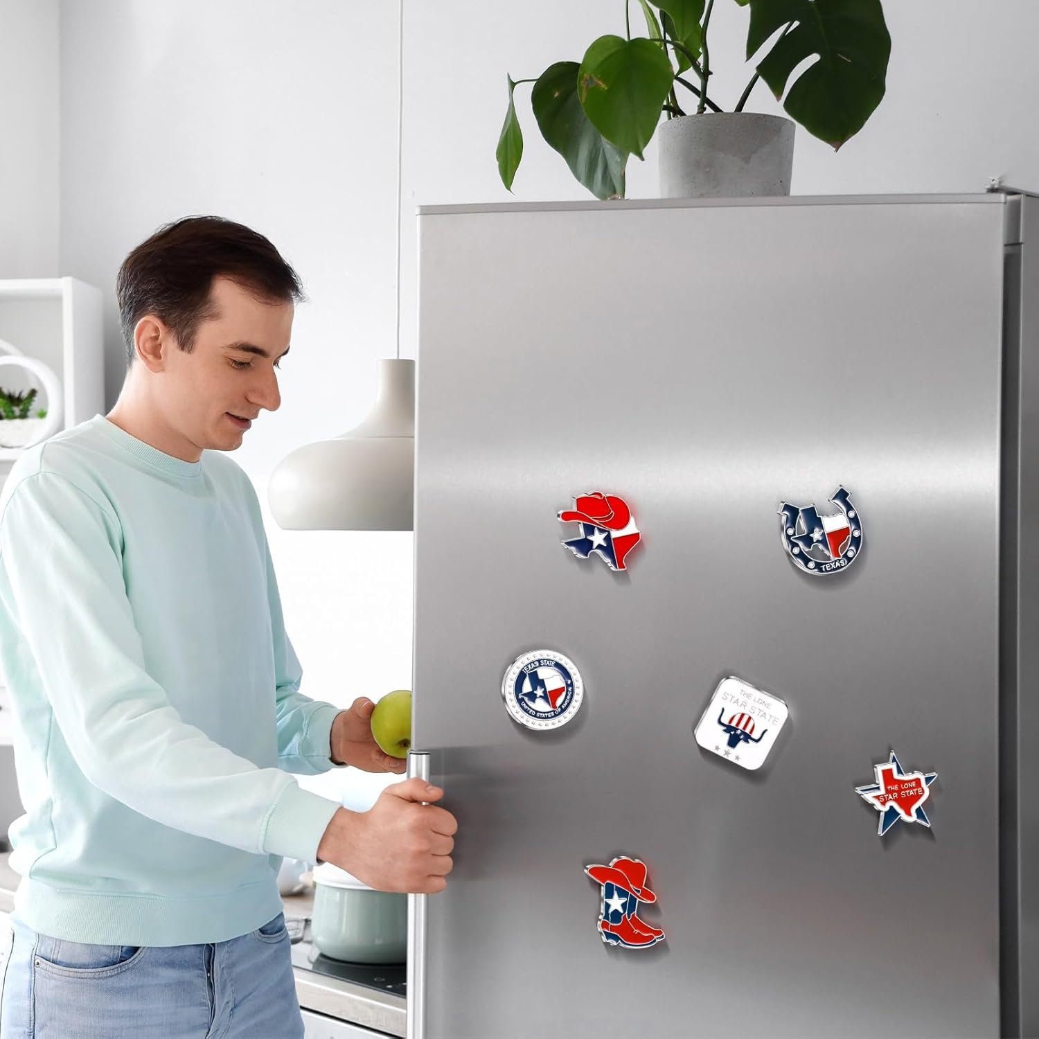 wholesale konohan texas magnet for refrigerator bulk metal magnet souvenirs gifts magnetic travel collectible decorative souvenirs for adults craft(texas 1,6 pcs) factory & supplier oem