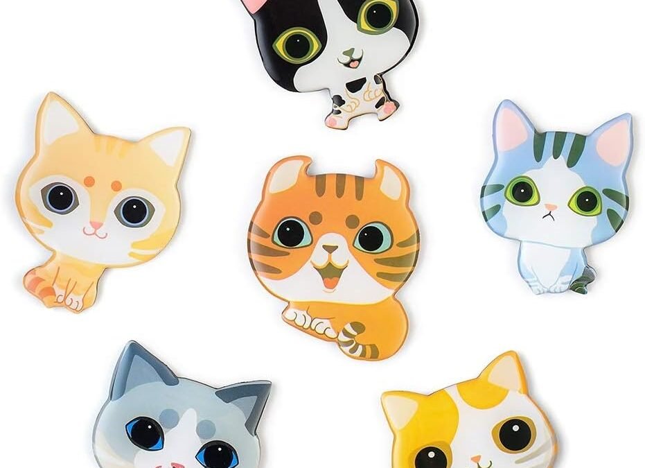 Wholesale 6-Pack Fridge Magnets for Kids Adults Refrigerator Magnets Cute Cats Ornament Funny Decor for Kitchen Office Classroom Whiteboard Lockers, Magnet Set Ideal Gift by Morcart (6pcs-Cat) Factory & Supplier OEM