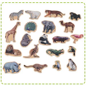 wholesale refrigerator magnets for kids - zoo animal fridge magnets for toddlers - wooden magnetic toys for baby kids' developmental learning factory & supplier oem