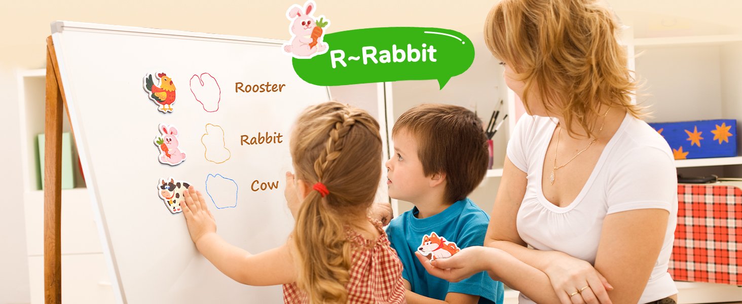 wholesale joycat wooden fridge magnets for kids – 10 cute farm animals refrigerator magnets for toddlers, large kids magnetic toys, fun educational learning gifts for toddlers 2 3 4 5 years old factory & supplier oem
