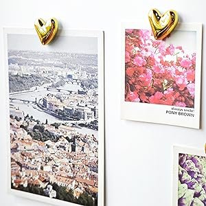 wholesale 12pcs refrigerator magnets gold magnets for fridge 0.83in small love heart cute decorative magnet set for home kitchen office whiteboard decor factory & supplier oem