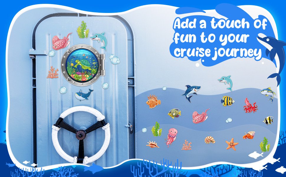 wholesale kanayu 24 pcs cruise door decorations magnetic ocean cruise door magnet sea animals magnet stickers fish turtle crab shark magnets for refrigerator cruise door car carnival party supplies decoration factory & supplier oem