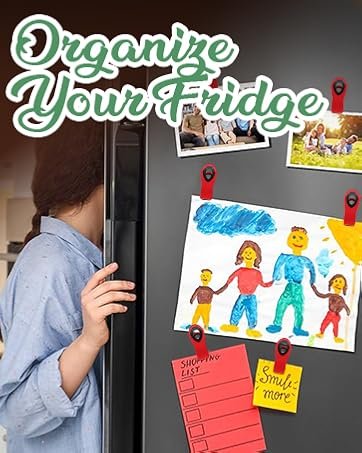 wholesale magnus 10 pack chip clips magnetic - tight sealing bag clips for food packages with super strong magnet clips for fridge - refrigerator food clips for bags, chip bag clip and kitchen storage assorted factory & supplier oem