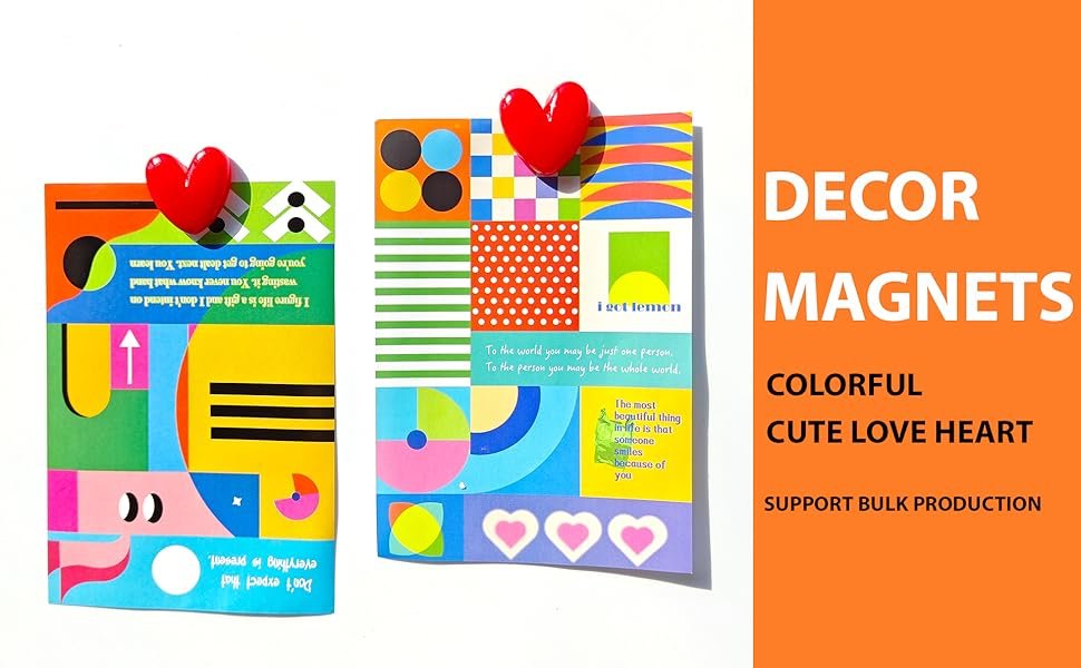 wholesale 12pcs love heart refrigerator magnets cute magnet for fridge 1.07 * 1.07 inch middle size red color love heart decorative whiteboard magnet set factory & supplier oem