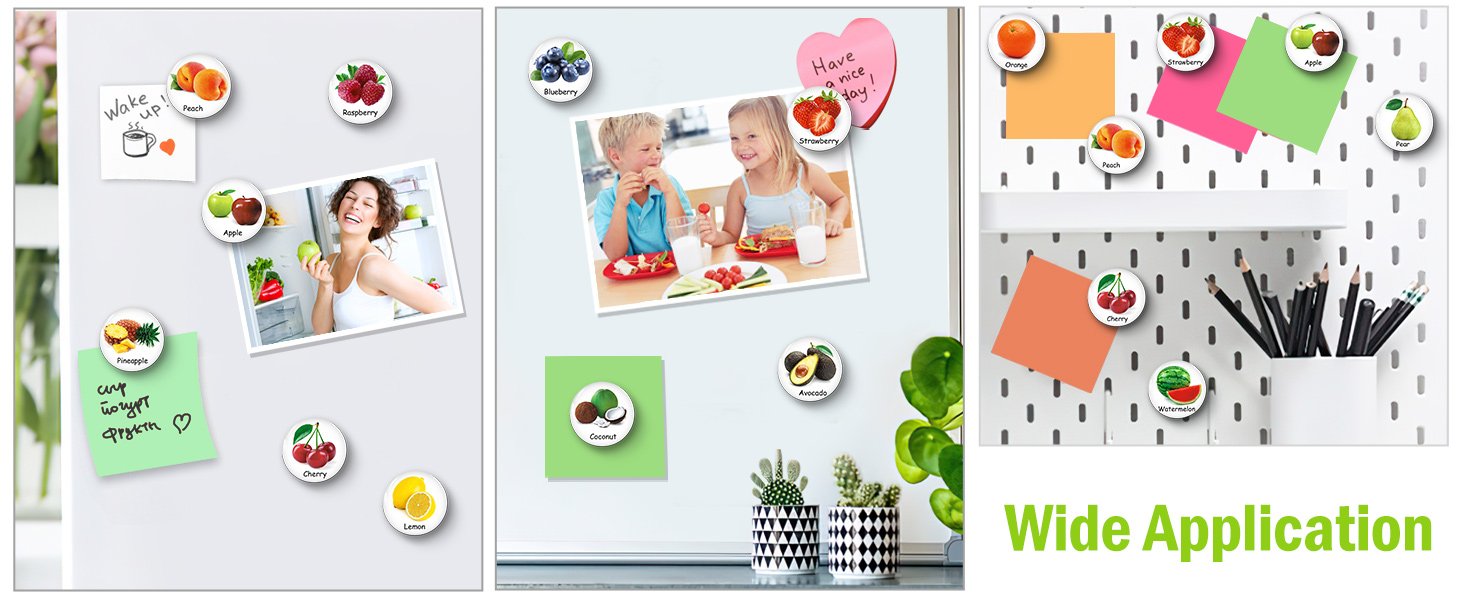 wholesale morcart fridge magnets, 16pcs food fruit magnets for refrigerator locker whiteboard decorative magnetic board cabinets classroom office cubicle school factory & supplier oem