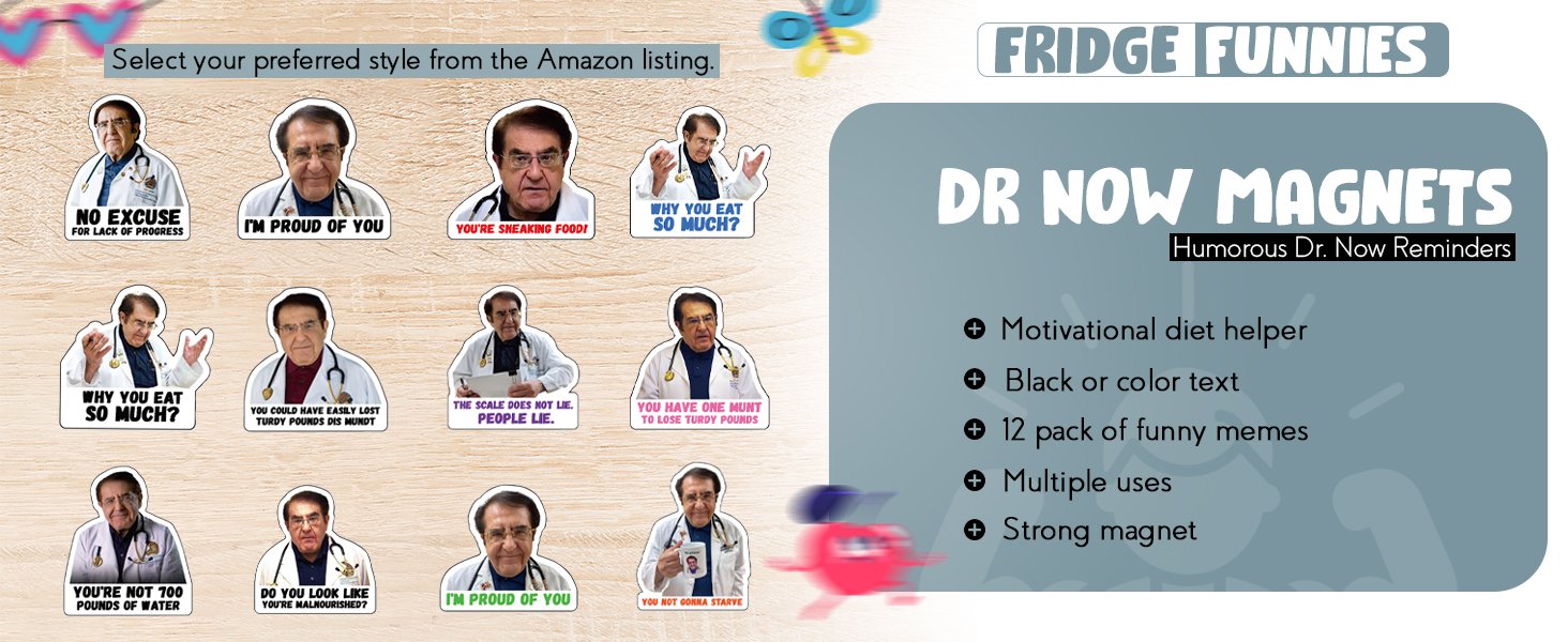 wholesale 12 pack dr now magnets, funny dr. nowzaradan fridge magnet - 3
