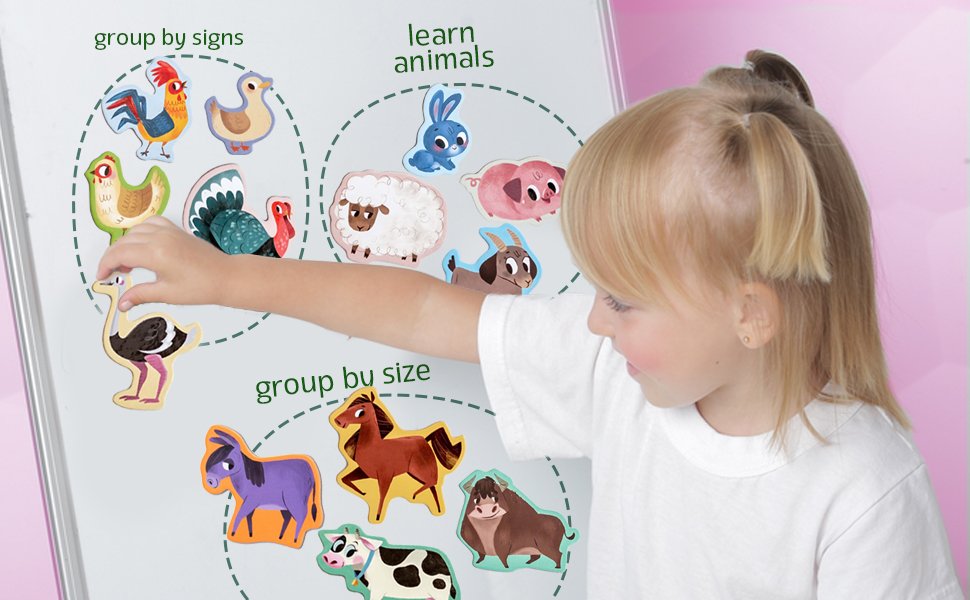 wholesale farm animal magnets -real large fridge magnets for toddlers- magnetic educational toys baby 3 year old baby learning magnets for kids- speech development toys - kid magnets for magnetic theatre factory & supplier oem