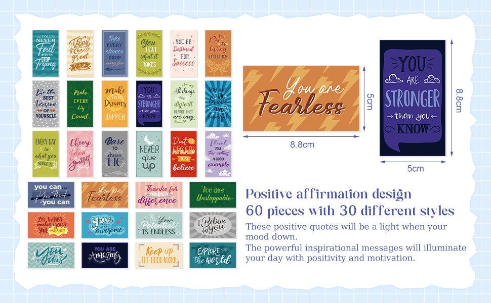 wholesale xuhal 60 pcs inspirational magnets bulk rectangle positive affirmation magnets decals decorative inspiring quotes fridge magnetic stickers for adults students team motivational gifts (classic) factory & supplier oem