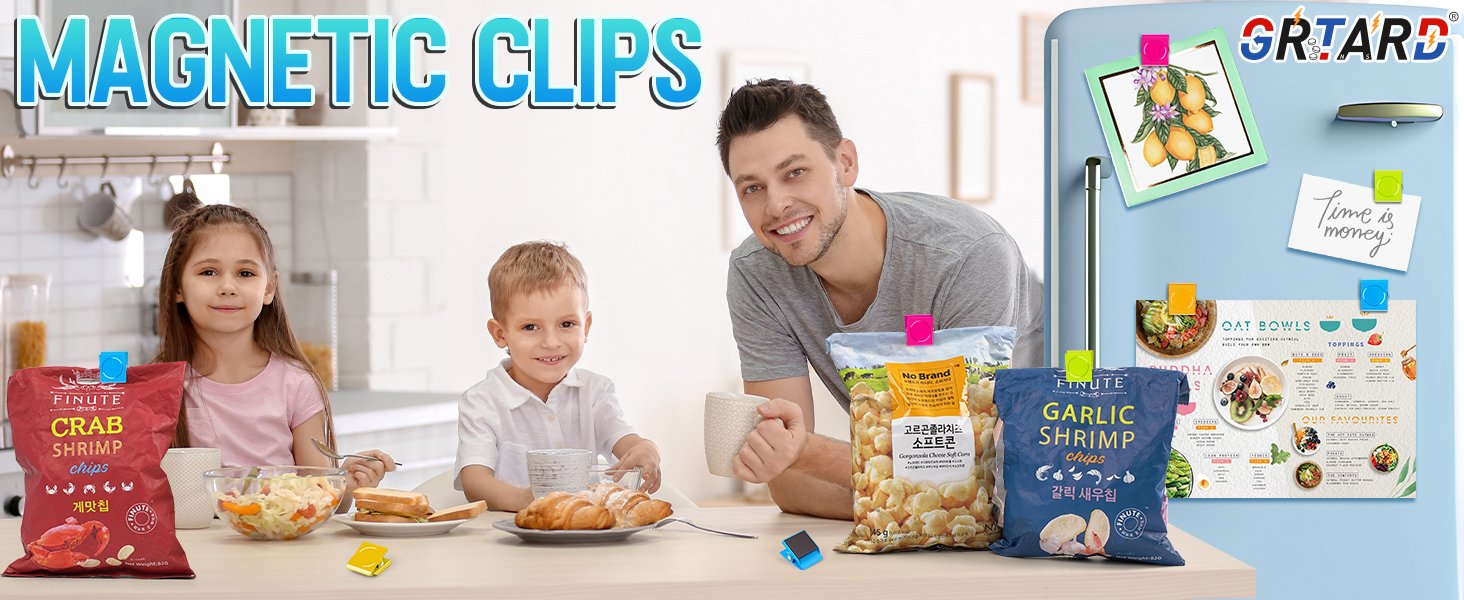 wholesale grtard 12 pack magnetic clips heavy duty, colorful strong fridge magnet clips heavy duty, metal magnet clips for fridge, clip magnets, magnetic clips for refrigerator, locker, whiteboard, home, office factory & supplier oem